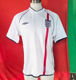 ENGLAND 2001 2003 HOME SHIRT FOOTBALL SOCCER JERSEY UMBRO MENS WHITE SIZE L