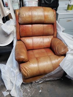Leather Couch And Drawer