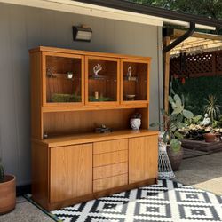 vintage Mid Century Christian Linneberg Danish Teak Sideboard Hutch .