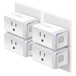 Kasa Smart Plug HS103P4, Smart Home Wi-Fi Outlet Works with Alexa, Echo, Google Home & IFTTT, No Hub Required, Remote Control, 15 Amp, UL Certified, 4