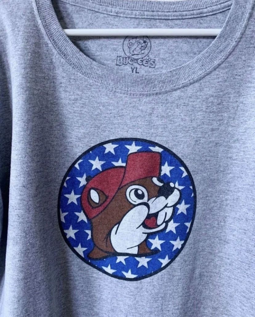 Kids Unisex Buc-ee’s Bucees 4th Of July American Flag Patriotic Tee Shirt Youth L Large