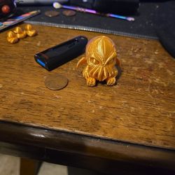 3D printed Kthulu miniature Gold Color