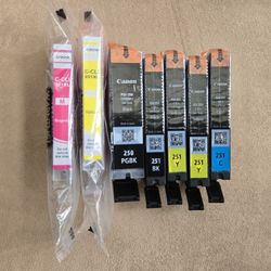 Canon 250 251 Ink Cartridge PGI250 CLI251 Ankink 251 Set of 7 NEW Genuine No Box