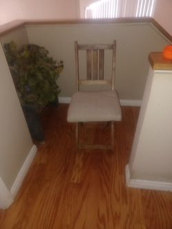 Folding Wood Chair With Cushion