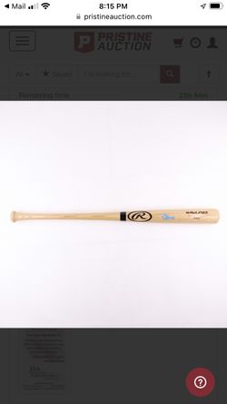 Darryl Strawberry Signed Rawlings Pro Baseball Bat 