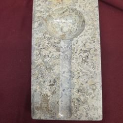 Cigar Ashtray 8 Inch One Rest Fossil Stone