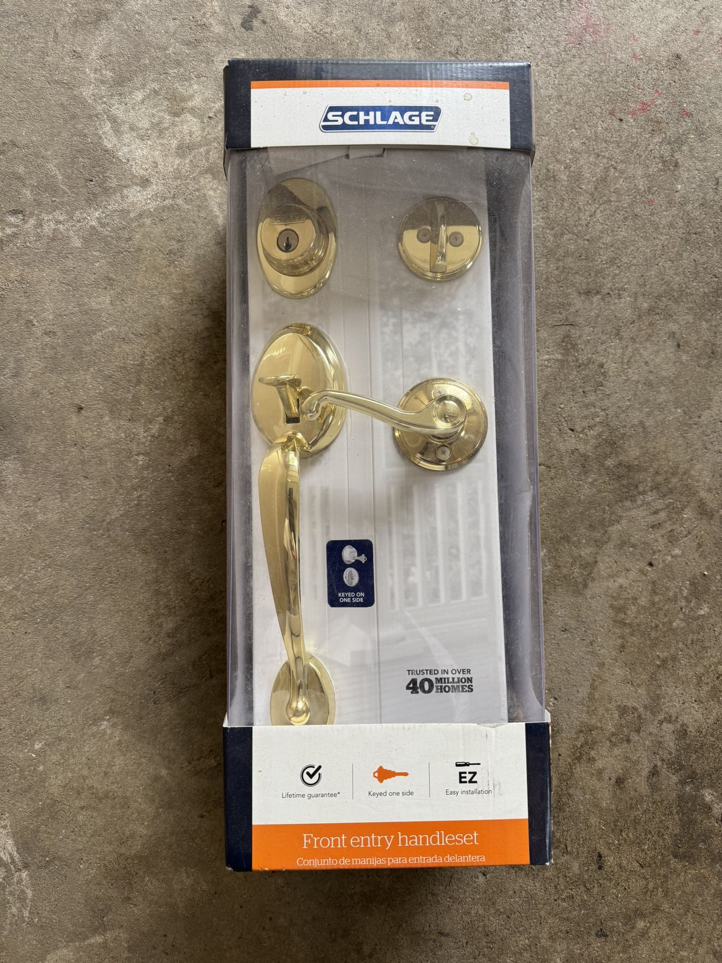 Gold & White Entryway Door