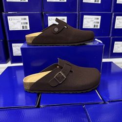 Full cowhide Birkenstocks for men and women, comfortable, casual, fashionable, French style, low-heeled, closed-toe slippers, super soft, unisex38