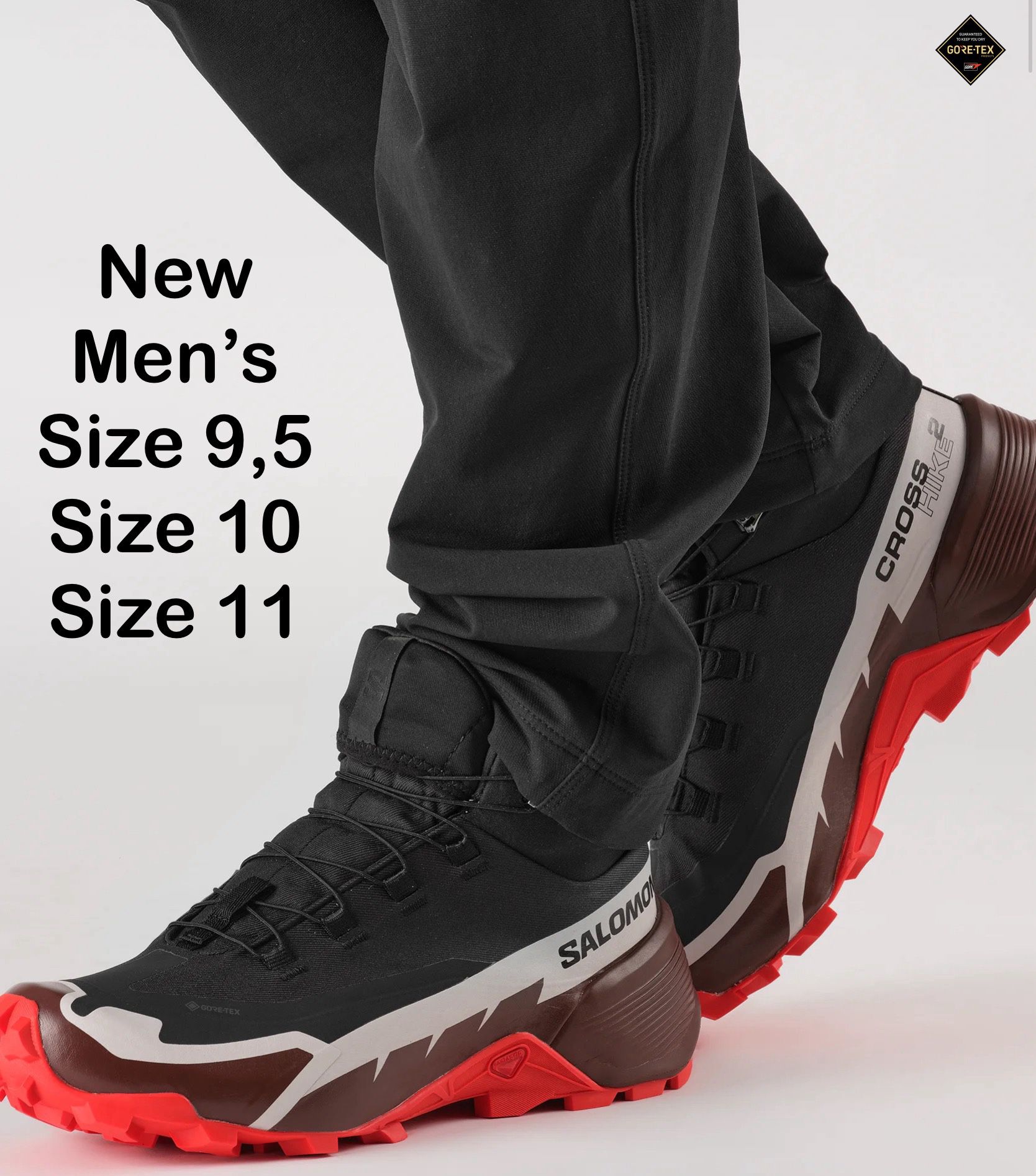New Men’s Hiking Salomon Hike 2 Trail Terrex La Sportiva Alta Hoka Nike Adidas Size 9,5 10 11