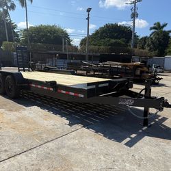Equipment Trailer 7x20 | 16k GVWR | Kicker Ramps