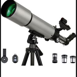 Telescope, GALAEYES 80mm Aperture 500mm FL AZ, w/Stargazing app, Telescope for Adults high Powered, Telescope for Adults, Telescope for Kids 8-12, Kid