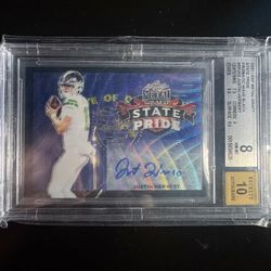 2024 leaf metal draft state pride wave black  Justin Herbert RC auto/ 7 bgs 8-10 auto 