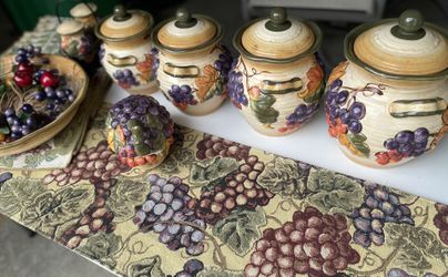 TUSCANY Canister Set + Covered Bowl + Salad Bowl