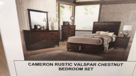 4 pc bedroom set ( q bed, ns , Dresser, mirror)