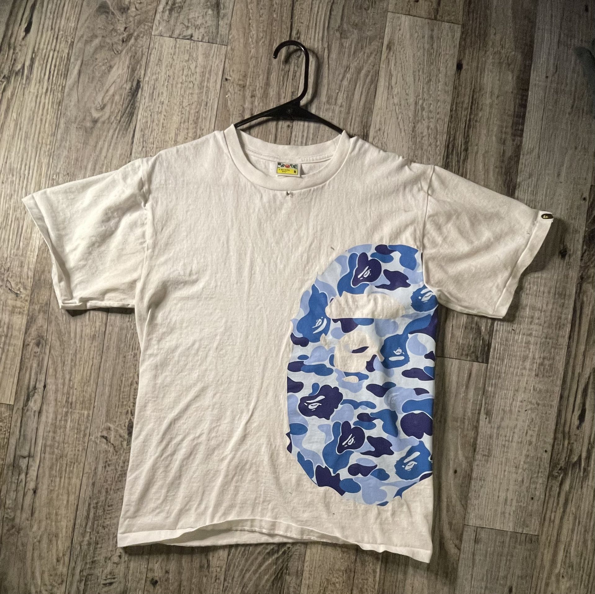 BAPE Blue Camo Ape Head Tee – Size M (A Bathing Ape)