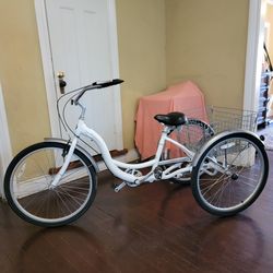 Schwinn Meridian Adult Low Step Tricycle 26" With Folding Cargo Basket