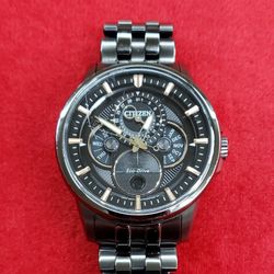 Men's Citizen Eco-Drive Calendrier Moon Phase Milti-Function Watch -  No Extra Links - No Box - Working