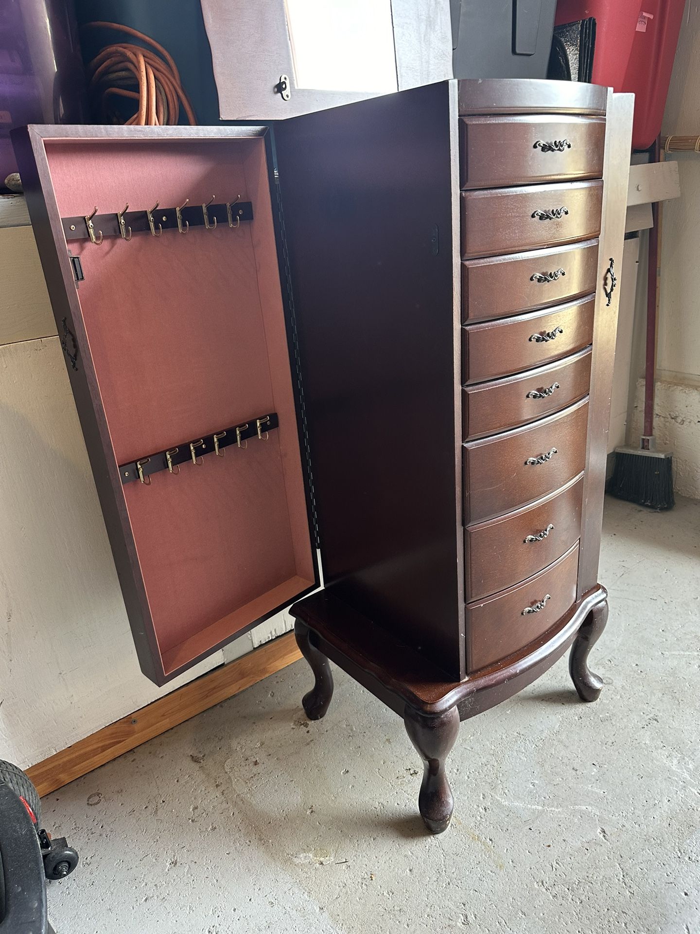Real Wood Jewelry Armoire