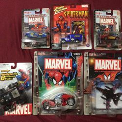 Maisto, Johnny Lighting SPIDER-Man Collectibles Lot Of 6.