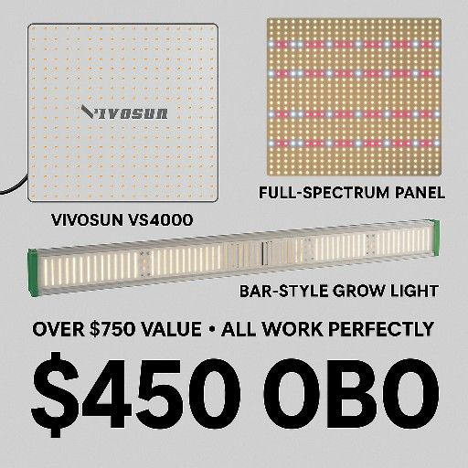 3 LED Grow Lights – $450 OBO – All Work Perfectly