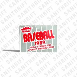 1989 Fleer Baseball Trading Cards & Logo Stickers Box