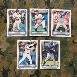 Topps LA Dodgers Baseball Card 2026 Lot of 5