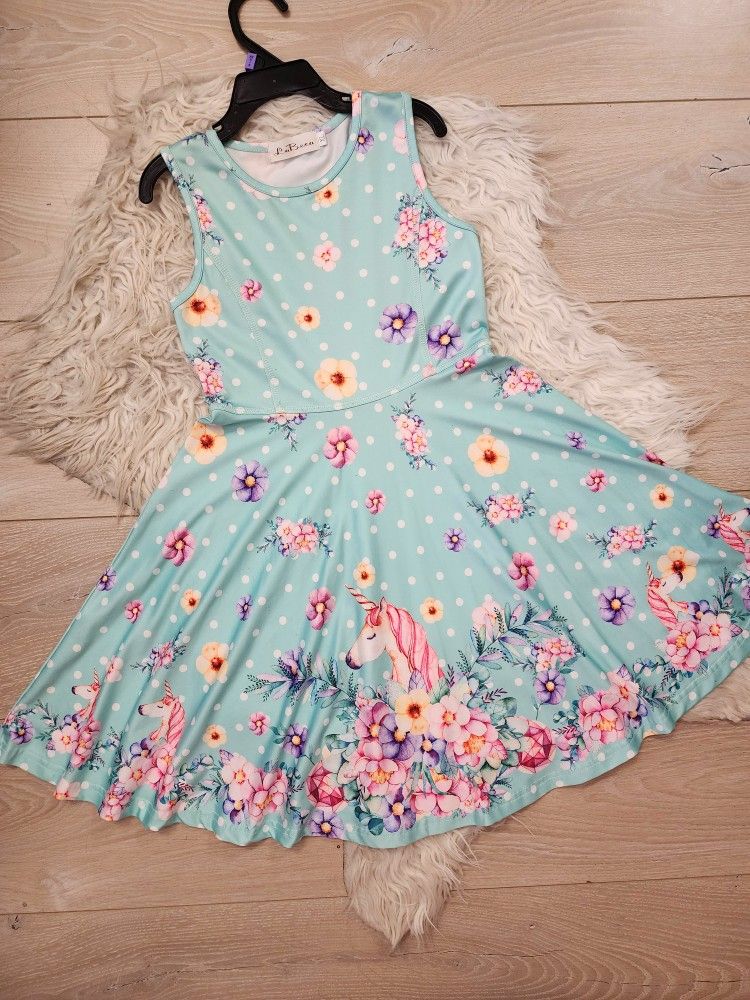 Beautiful Unicorn Dress, 8Y, $18