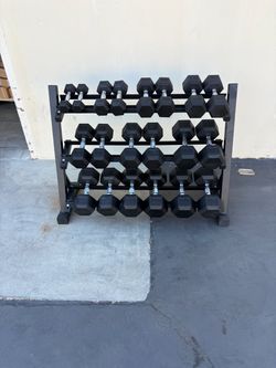 BRAND NEW 5-50 lbs Dumbbells Set wjth Rack $520 ONLY 550 lbs Dumbbell Set Home Gym Equipment