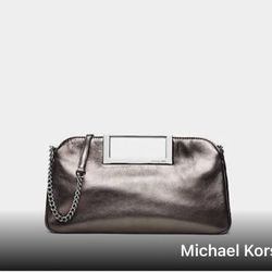 MICHAEL KORS BERKLEY CLUTCH LEATHER