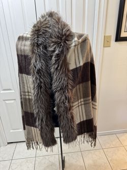 Exclusive Belle Fare Brown Plaid /Brown Snow faux fur color 