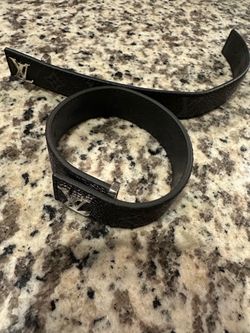 Checkered black and silver bracelet
