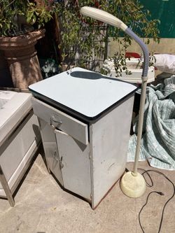 Vintage metal medical cabinet