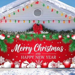 Merry Christmas Garage Door Banner/Cover
