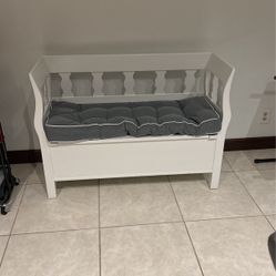 Solid Wood Storage Bench