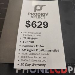 Dell Precision 3260 Workstation | i5-13600 | 32GB RAM | NVIDIA T1000