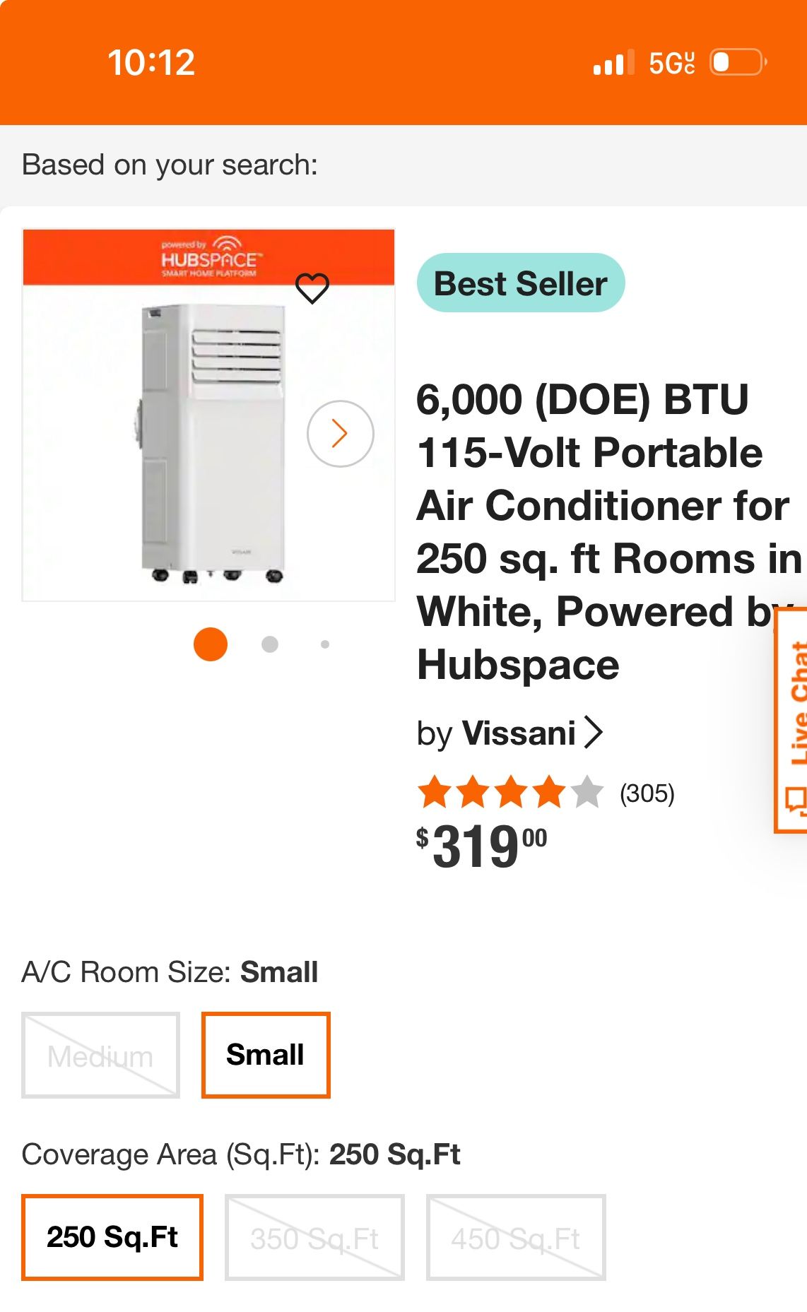 LG 115 V Portable Air Conditioner With Humidifier 