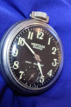 Westclox Scotty Vintage Manual Wind Pocket Watch Made in USA