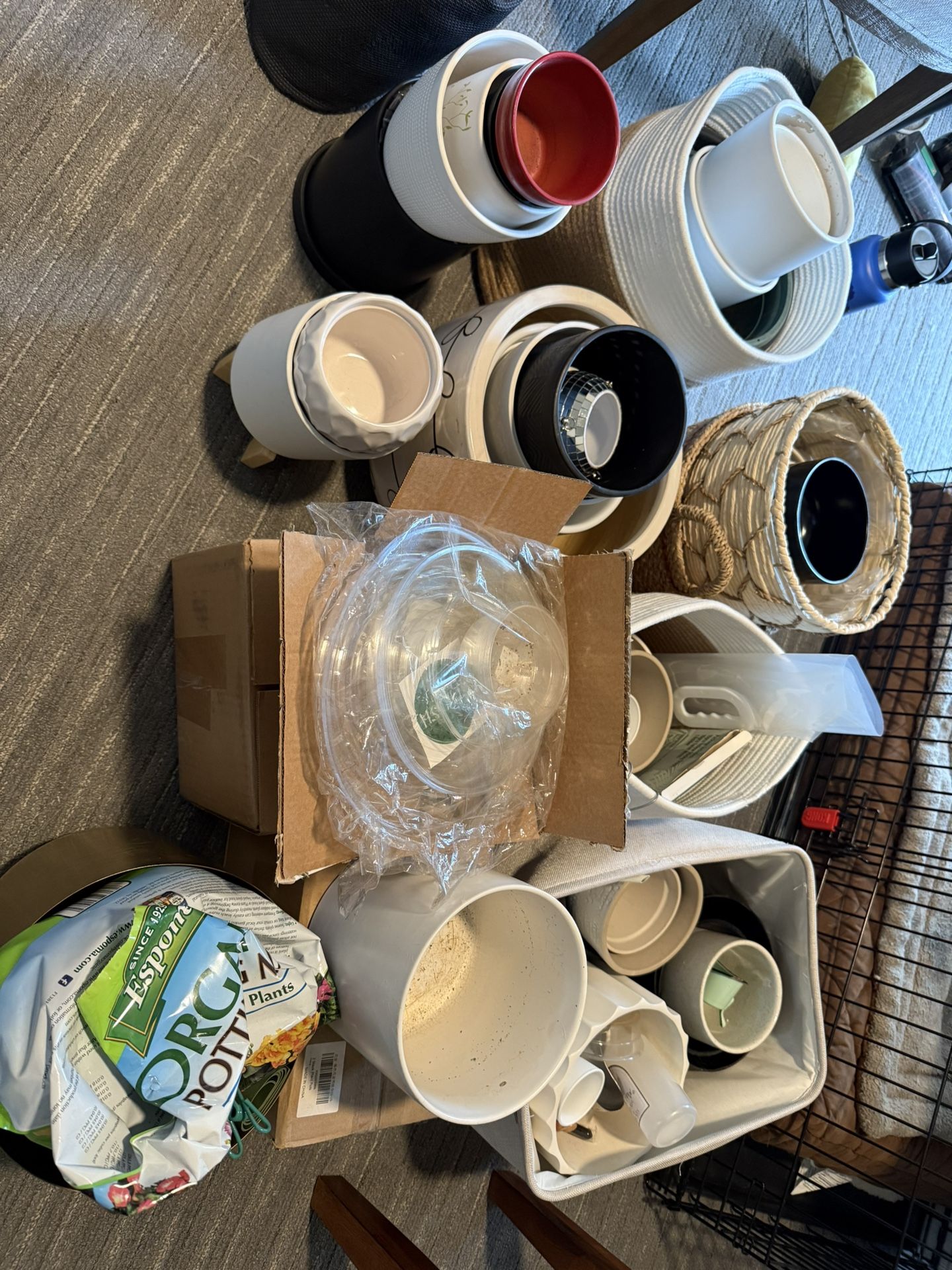 Assorted Plant Pots and Gardening Supplies