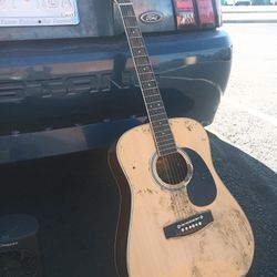 Well Broken In Harmony Acoustic Dreadnaught Guitar 