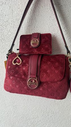 Juicy Couture cranberry Bag and Wallet Set