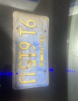 Vintage license plate