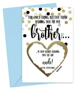 Pregnancy Scratch Off Card Announcement For Brother 