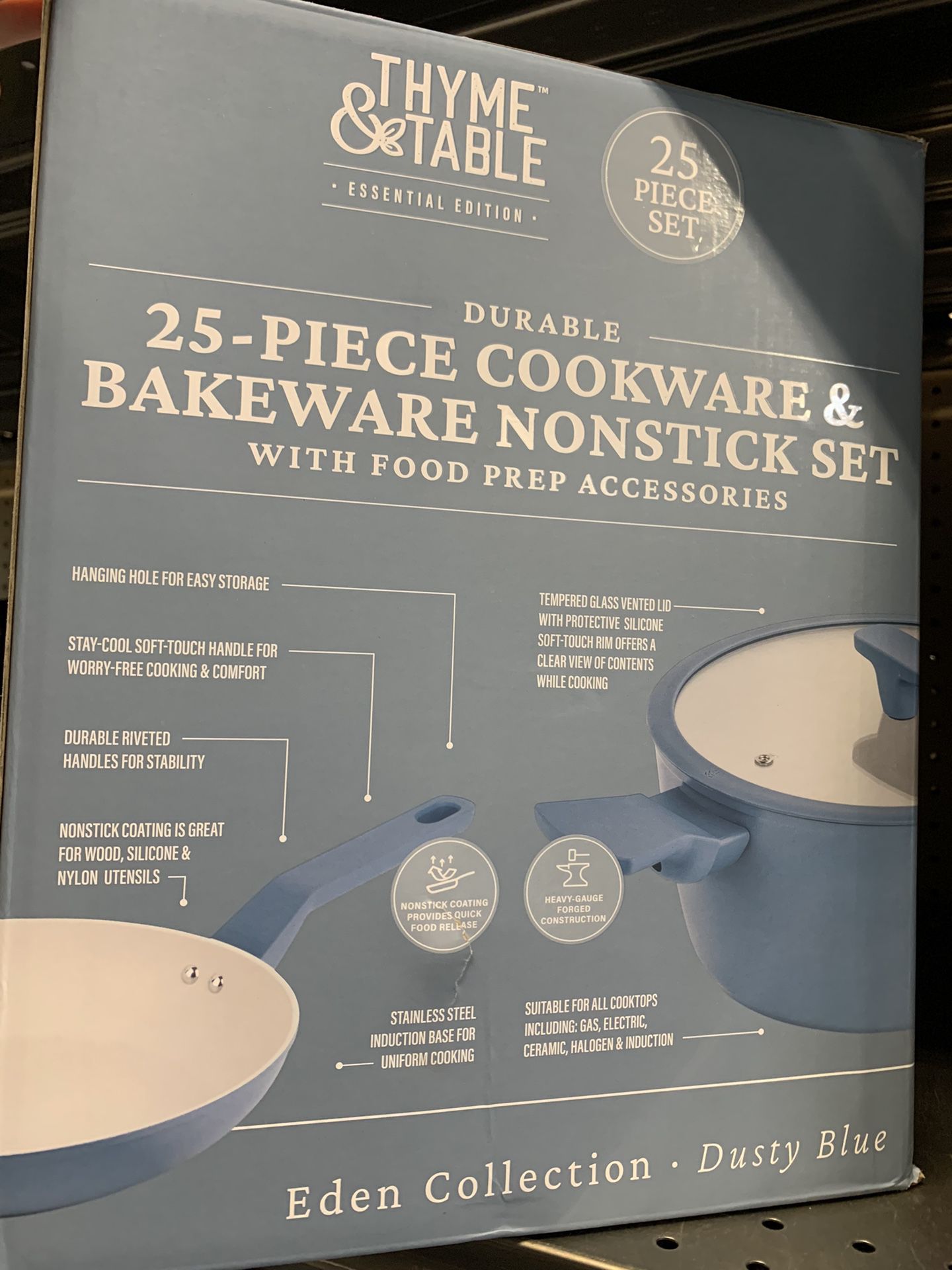 Thyme & Table 25pc Cookware Kitchen Set, Blue, SEE PICS for Sale in  Visalia, CA - OfferUp