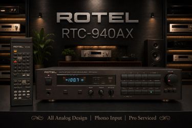 Rotel RTC-940AX - 2 Channel Analog Preamplifier - Serviced - Original Remote