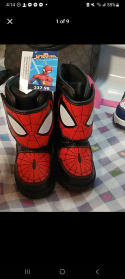 Spiderman Boots Lights Up Brand New