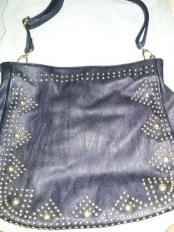 Big Buddha Large Black Studded Tote