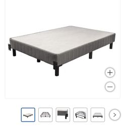 EnForce 7" Metal Foundation with Headboard Bracket, bed frame for a Full bed, cover included.