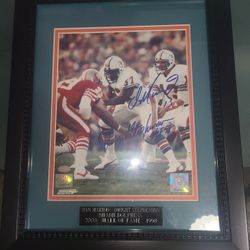 Dan Marino Dwight Stephenson Signed 8x10 Photo Miami Dolphins NFL HOF