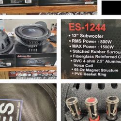 SLIM 12INCH SUB 1500WATTS MAX 800RMS BY AMERICAN BASS ES-1244