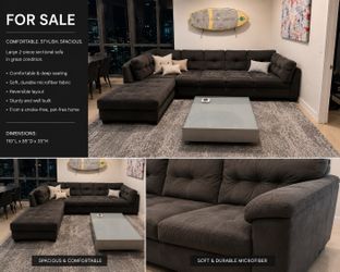 Large Premium Dark Couch